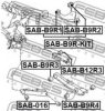 FEBEST SAB-B9R-KIT Control Arm-/Trailing Arm Bush